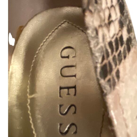 Guess Snakeskin Platform Heels Womens 8.5 High Heel Pumps 5.25 Inch - Picture 7 of 9